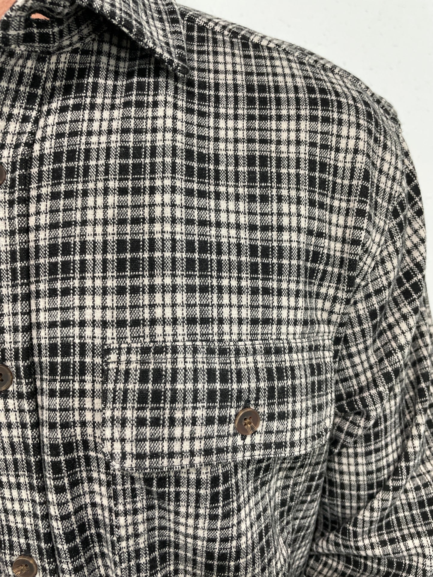 F/X FUSION DEREK FLANNEL BUTTON DOWN - BLACK/TAN