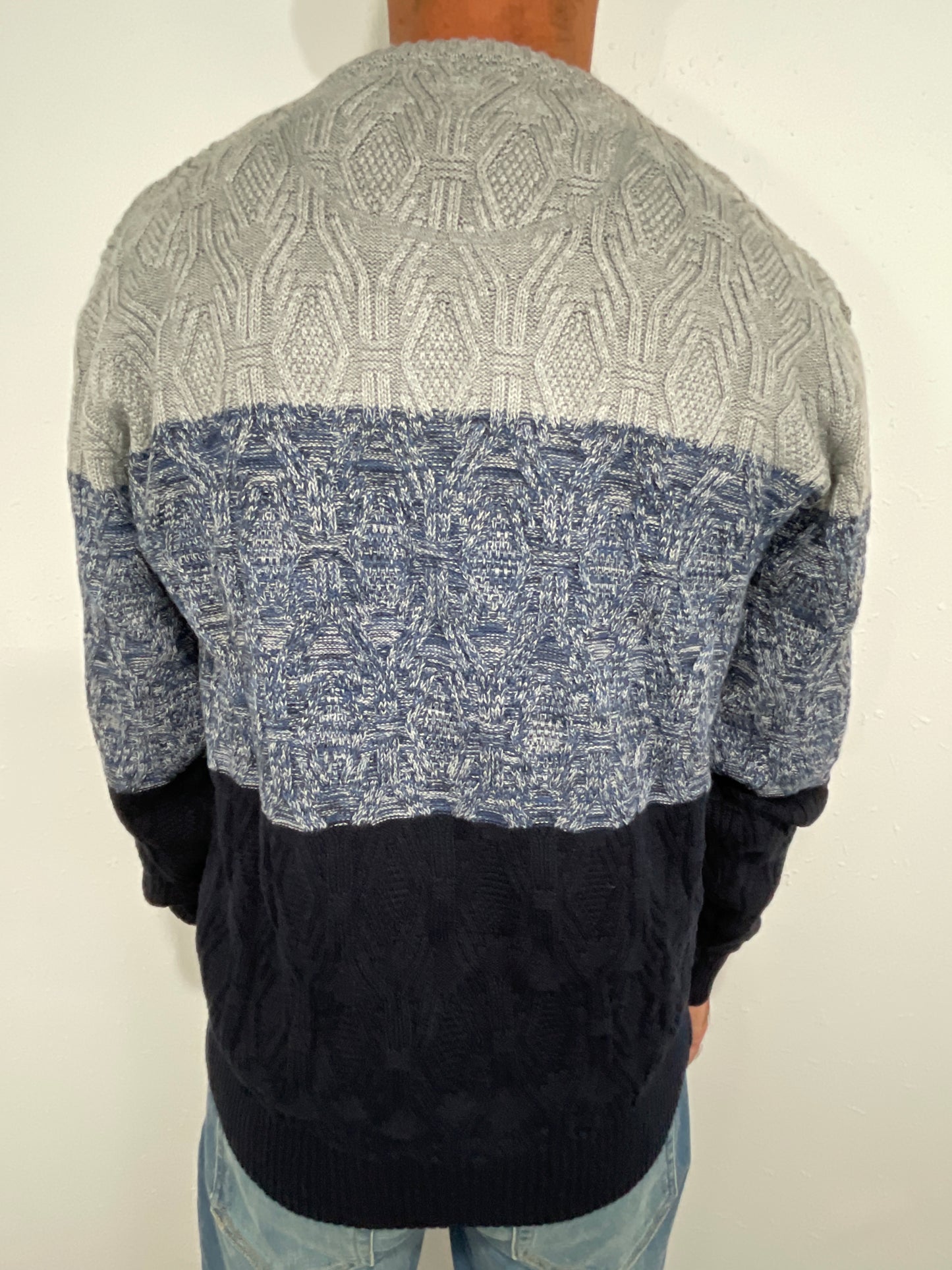 F/X FUSION JOHN SWEATER - NAVY/GREY