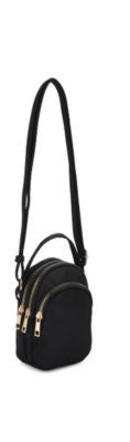 NYLON 3 COMPARTMENT CROSSBODY BAG