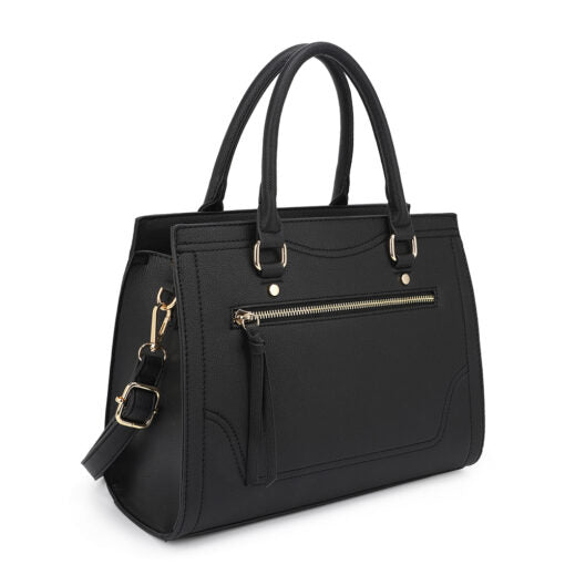 STRUCTURED SATCHEL HANDBAG