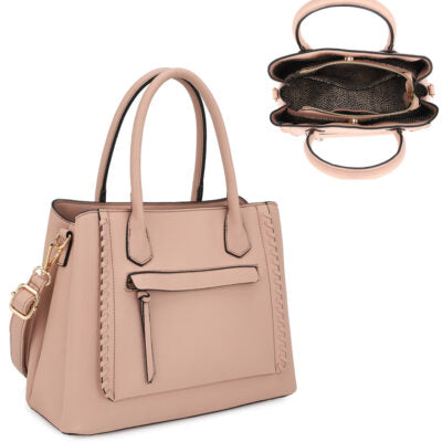 STRUCTURED WHIPSTITCH SATCHEL
