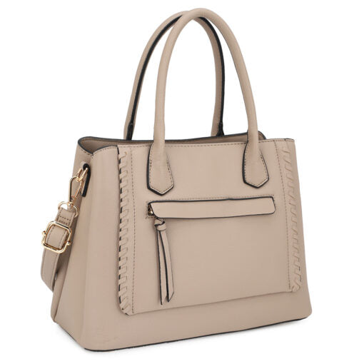 STRUCTURED WHIPSTITCH SATCHEL