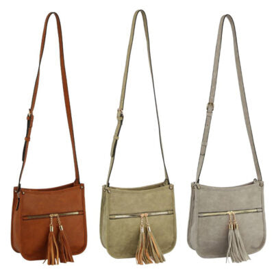TASSEL ZIP CROSSBODY BAG