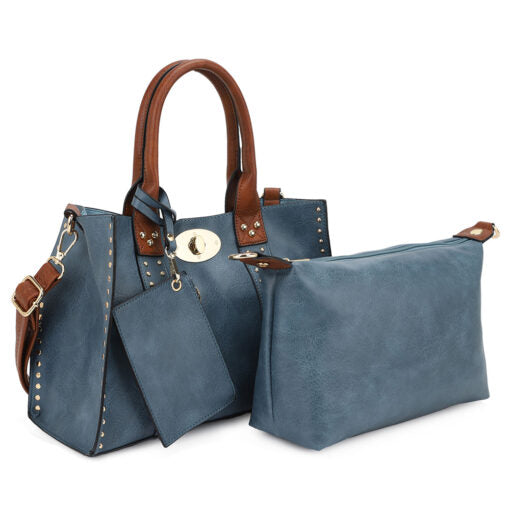 3-IN-1 STUDDED SATCHEL HANDBAG