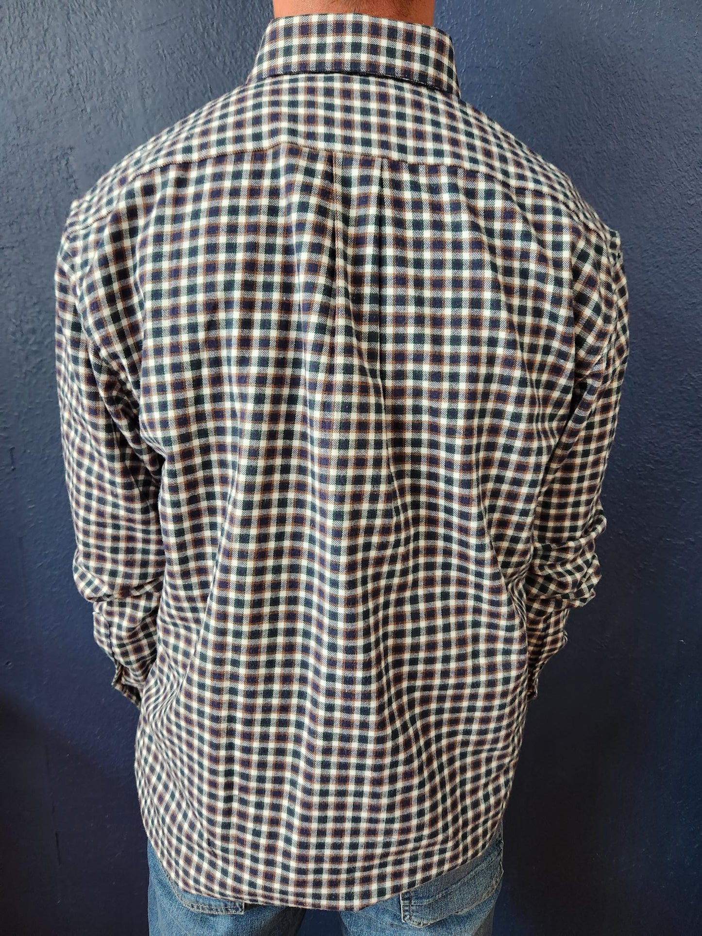 F/X FUSION DREW FLANNEL BUTTON DOWN - GREEN/TAUPE/NAVY