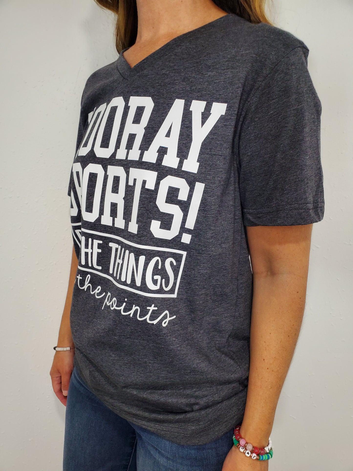 HOORAY SPORTS TEE - DARK GREY
