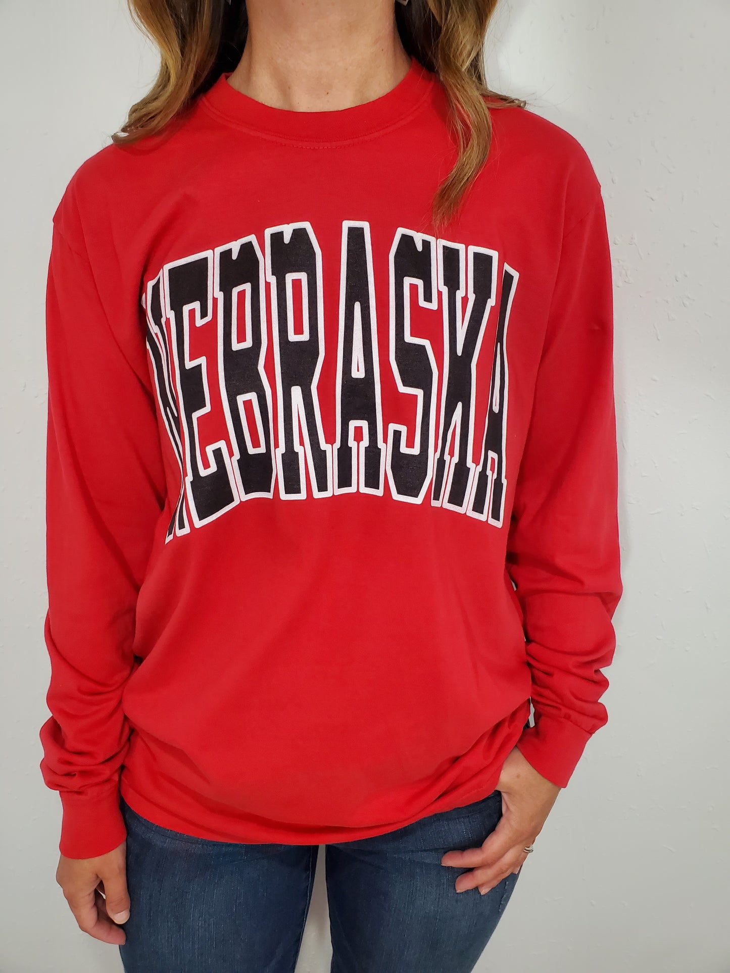 NEBRASKA LONG SLEEVED TEE - RED