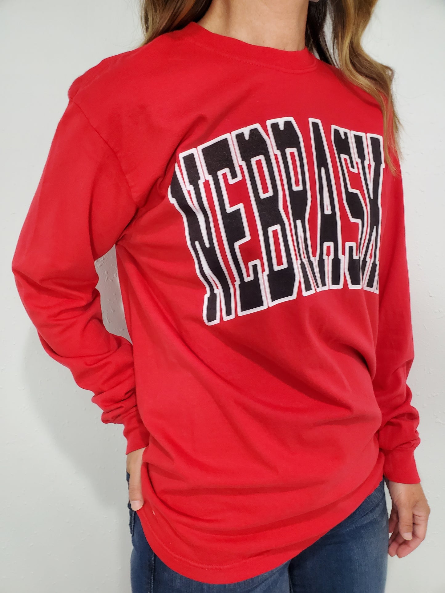 NEBRASKA LONG SLEEVED TEE - RED