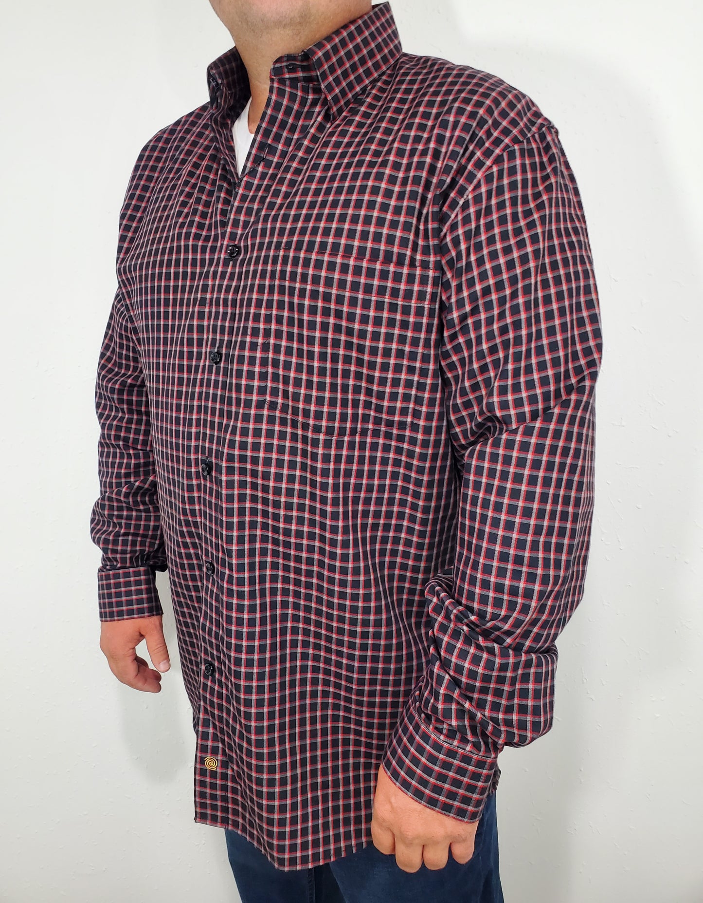 F/X FUSION JACKSON BUTTON DOWN - BLACK/RED