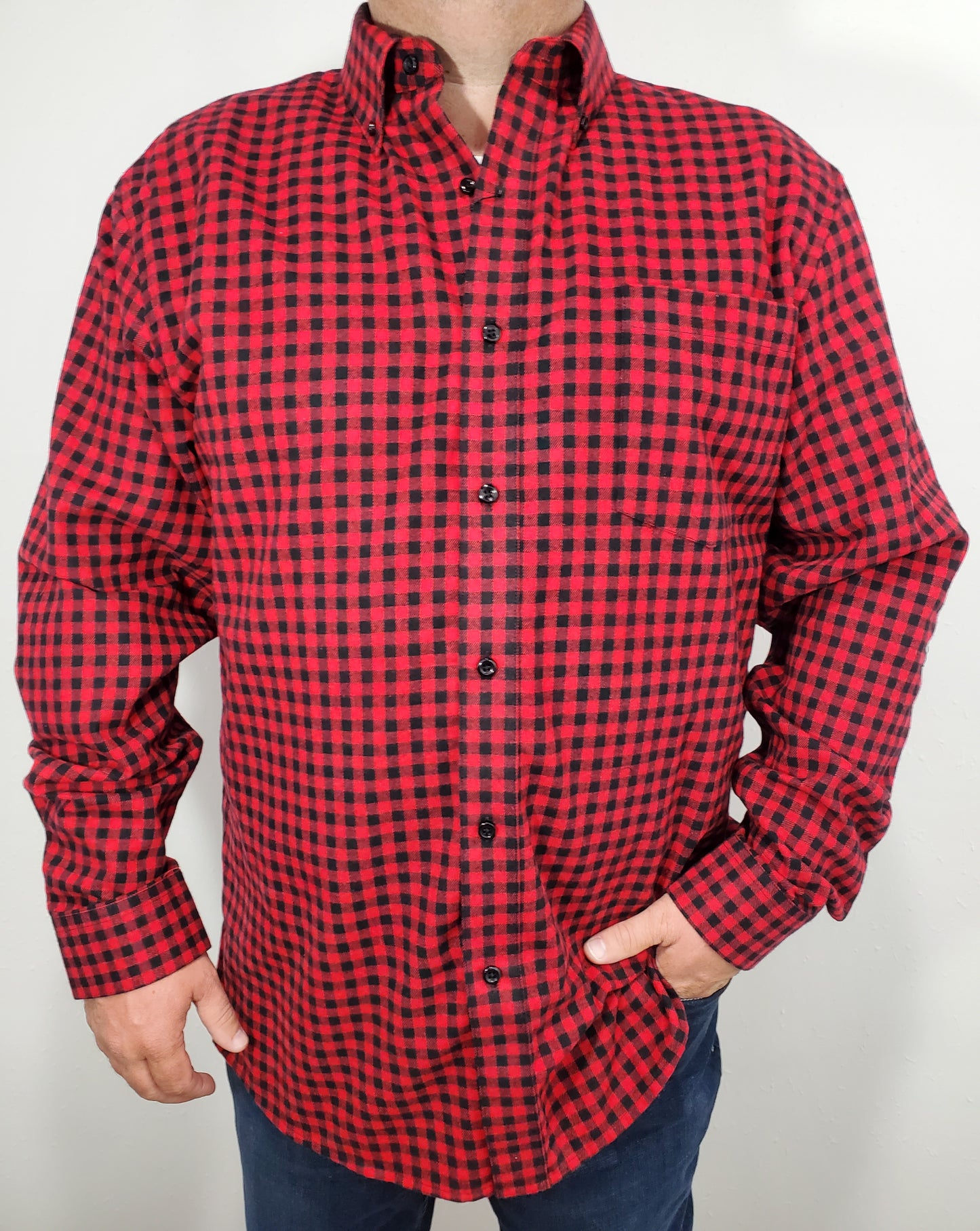 F/X FUSION ALEX FLANNEL BUTTON DOWN - RED/BLACK