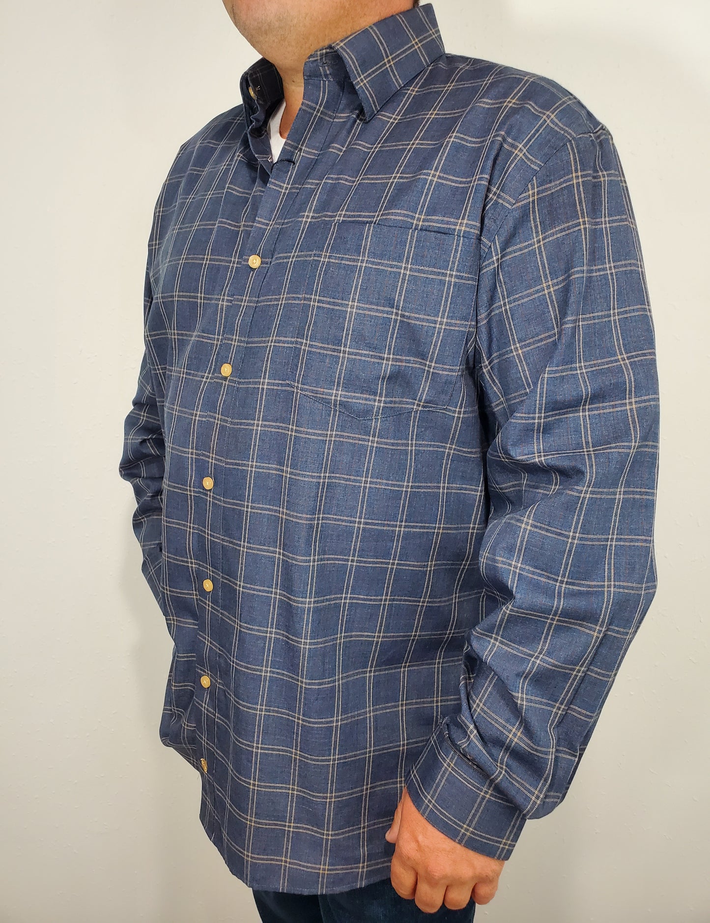 F/X FUSION CALEB BUTTON DOWN - NAVY/BROWN