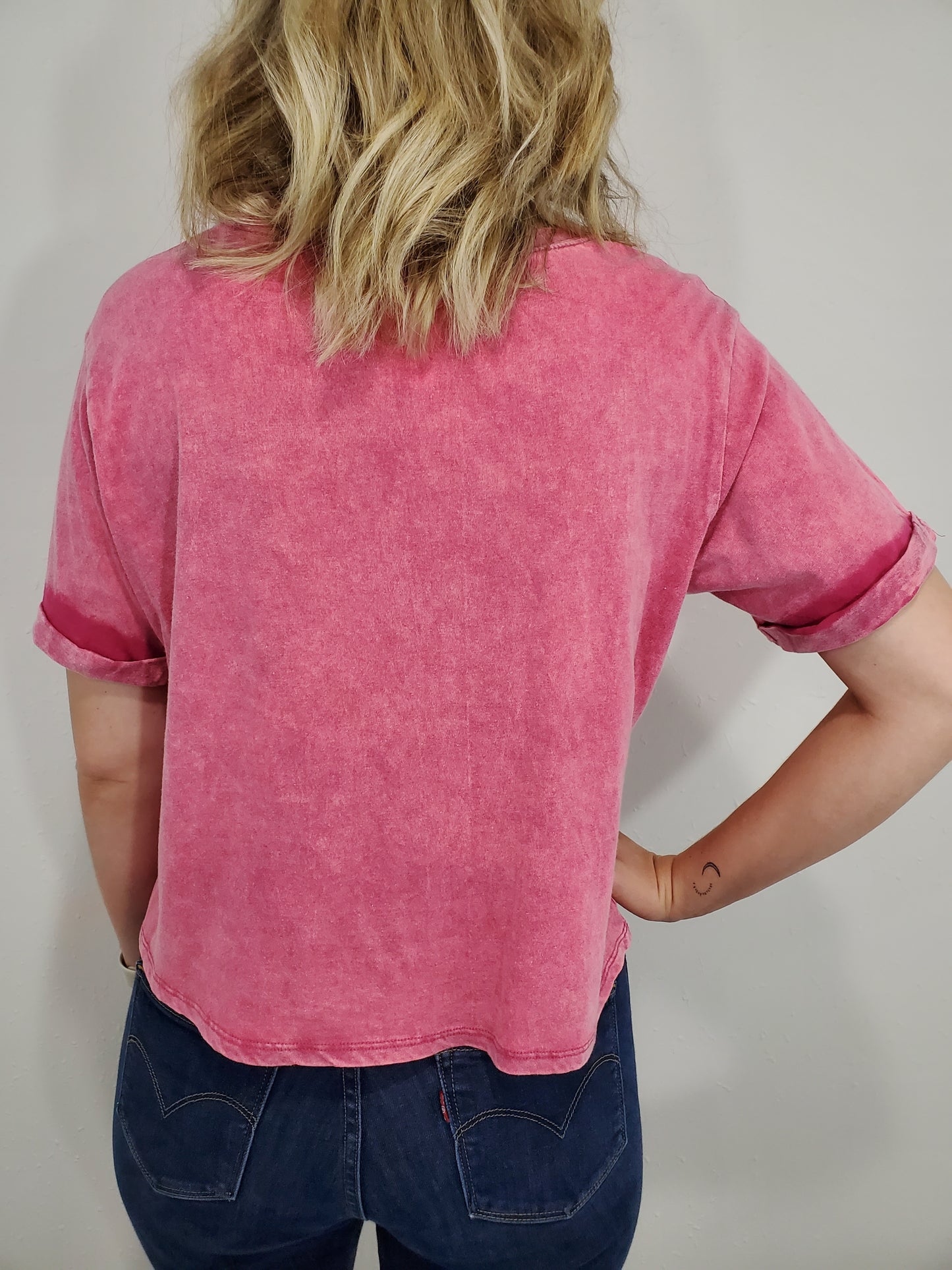 TICKLED PINK CROP TOP - ASH PINK