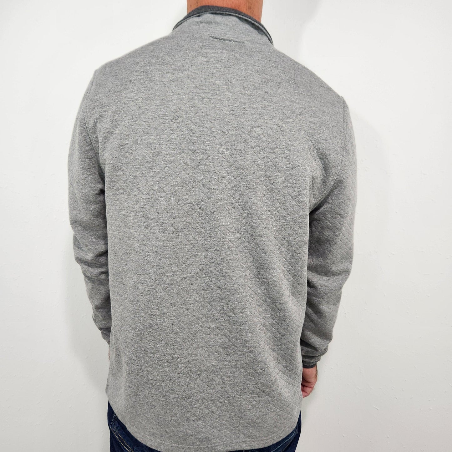 FLAG & ANTHEM BRADNER 1/4 ZIP PULLOVER - HEATHERED GREY