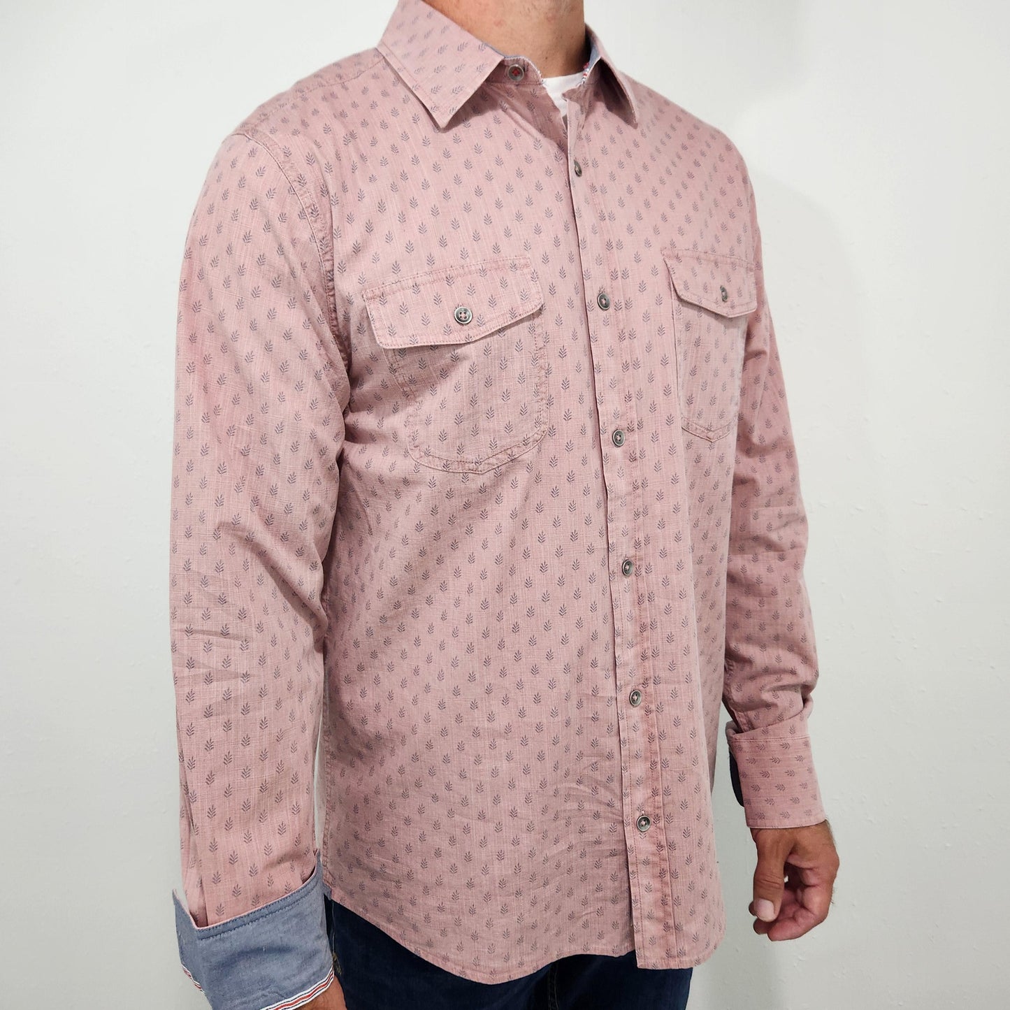 FLAG & ANTHEM TOVEY BUTTON DOWN - MAUVE