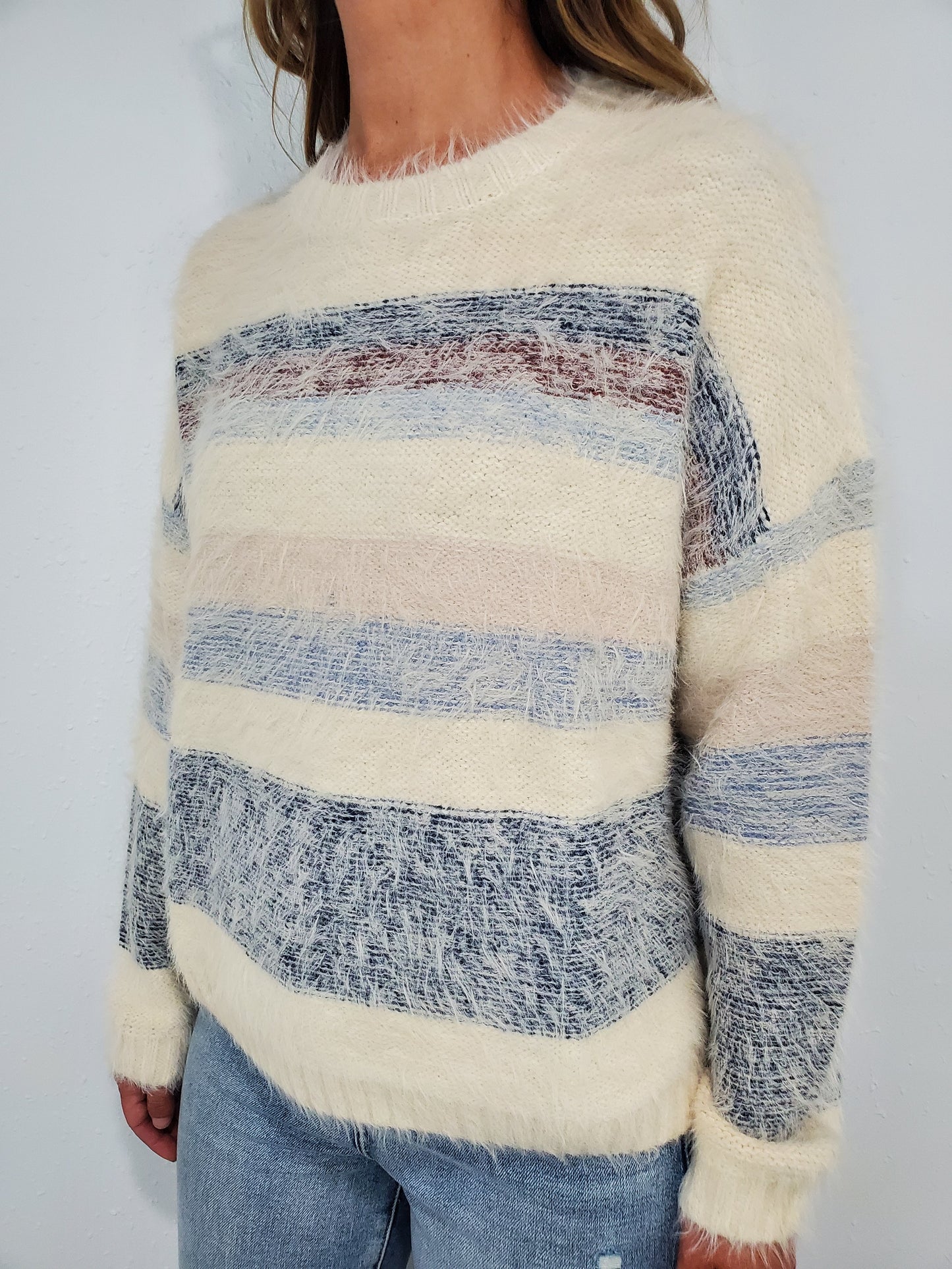 CHARLIE B ALL I SEE IS YOU STRIPED SWEATER - MULTI