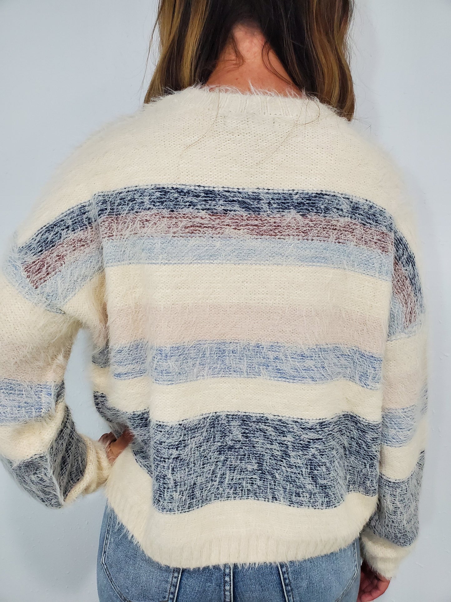 CHARLIE B ALL I SEE IS YOU STRIPED SWEATER - MULTI
