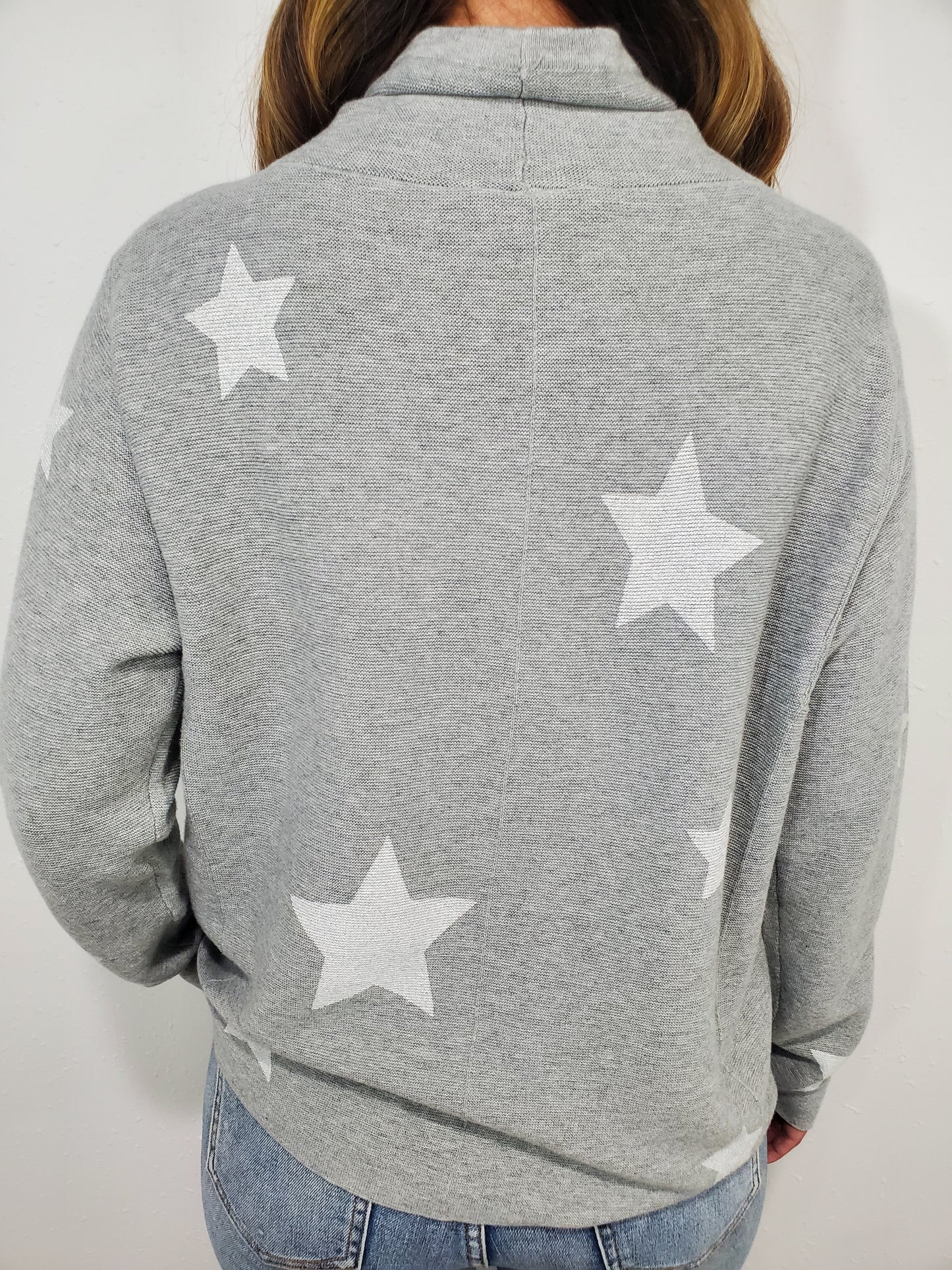 CHARLIE B SEEING STARS SWEATER - H. GREY