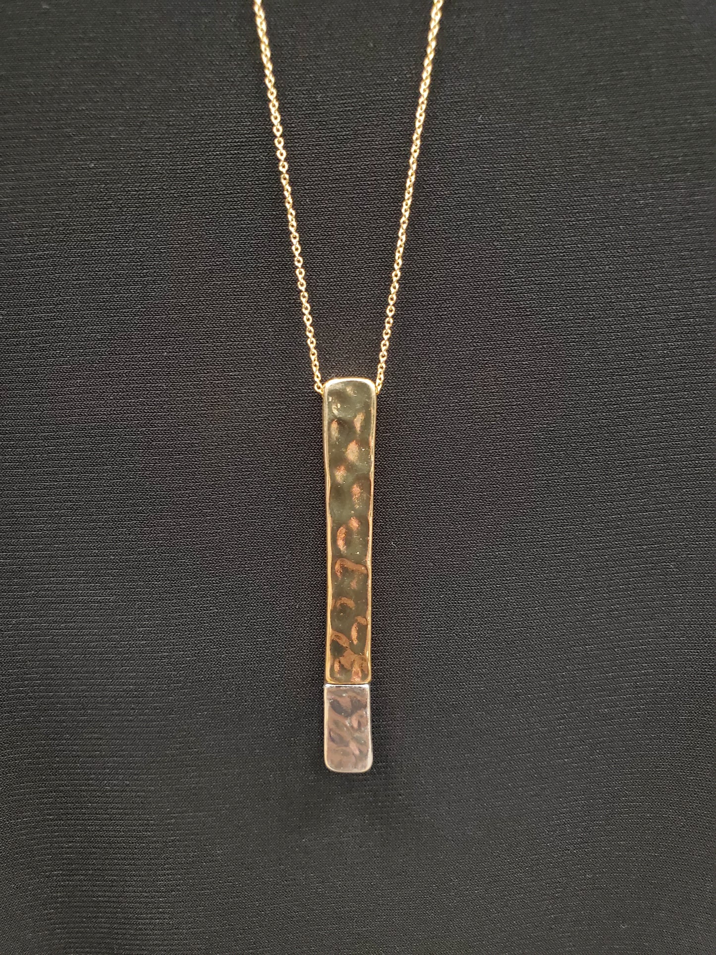 MULTI METAL LONG BAR NECKLACE