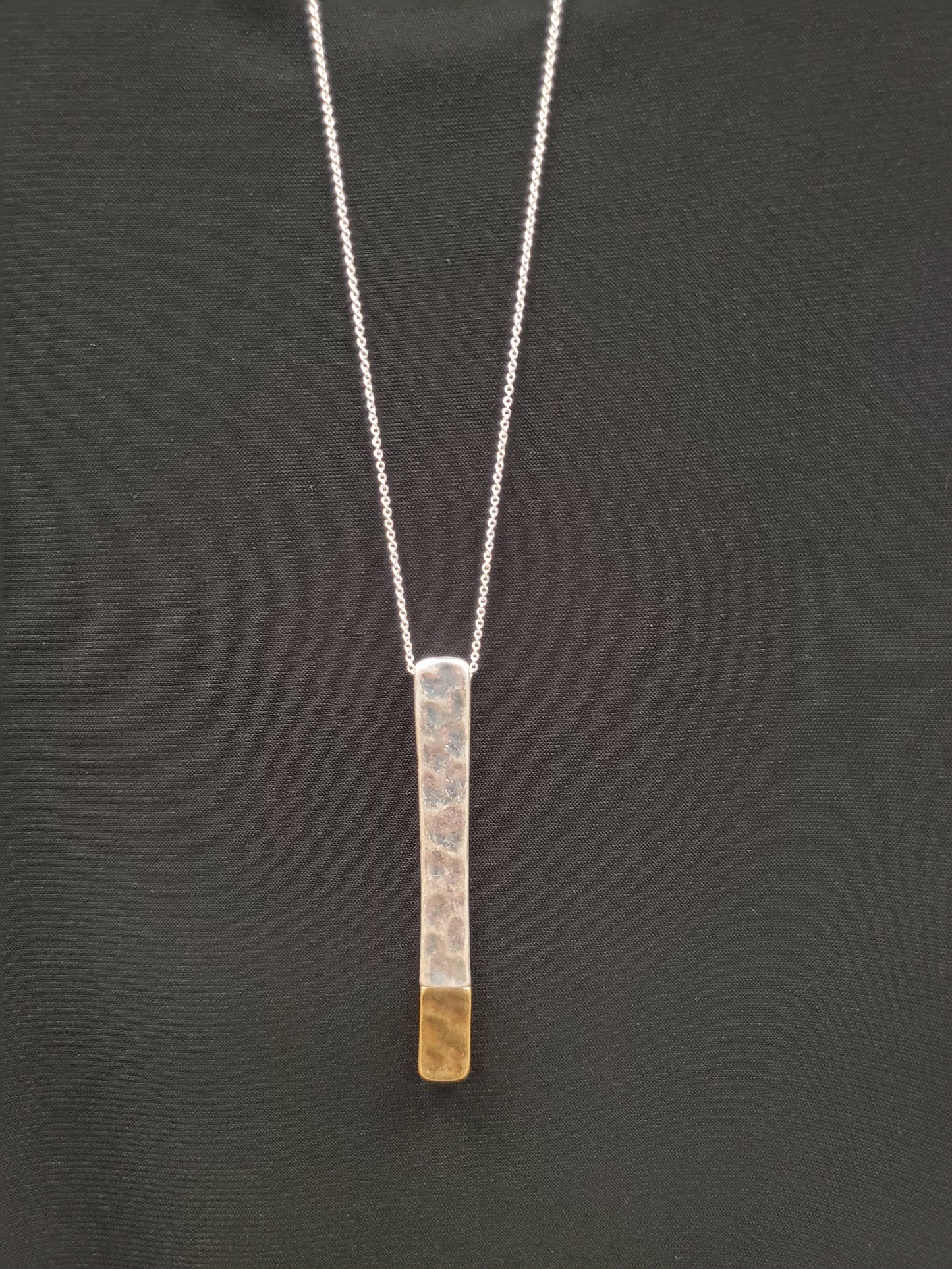 MULTI METAL LONG BAR NECKLACE