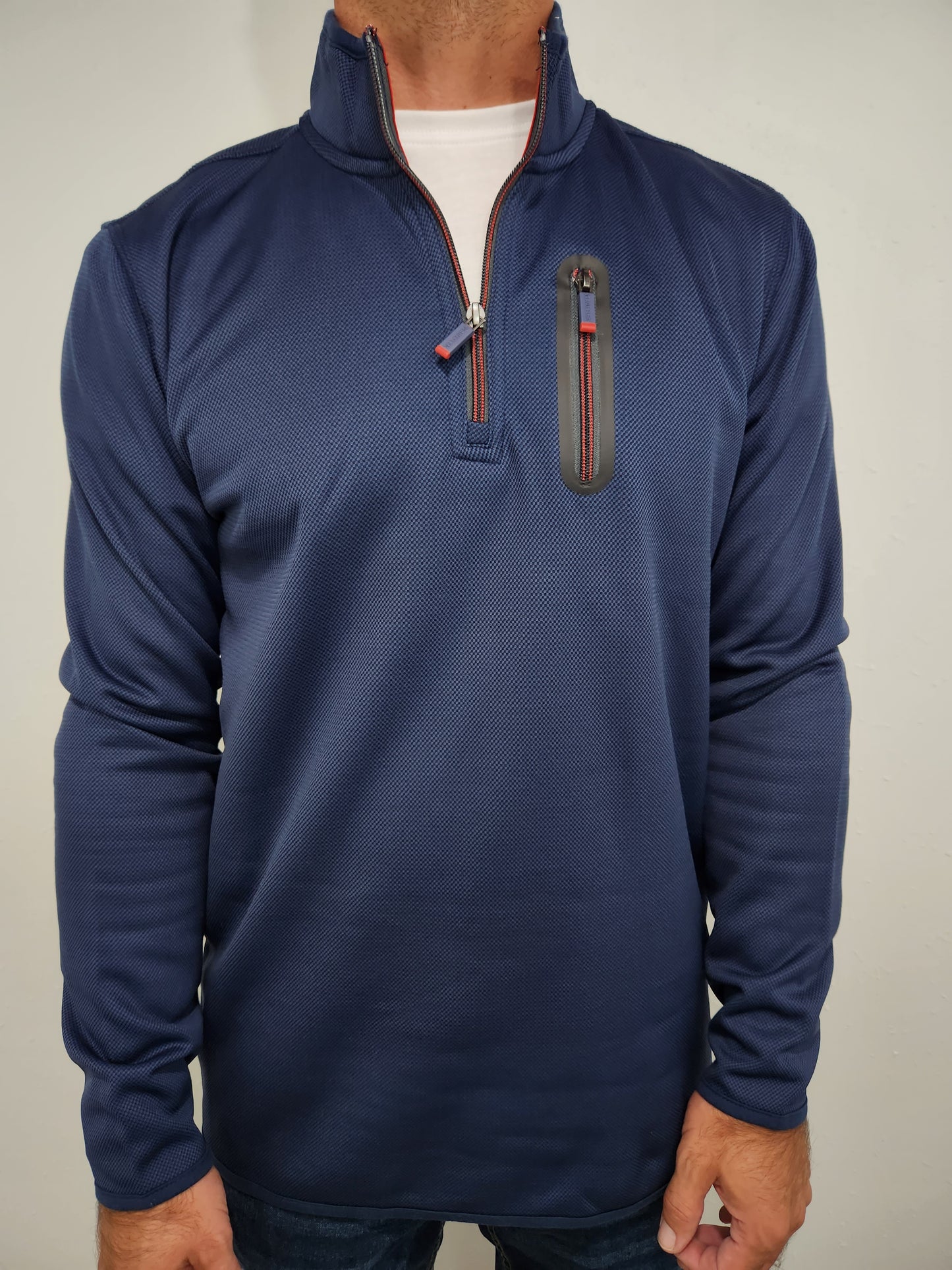 FLAG & ANTHEM HELM 1/4 ZIP PULLOVER - NAVY