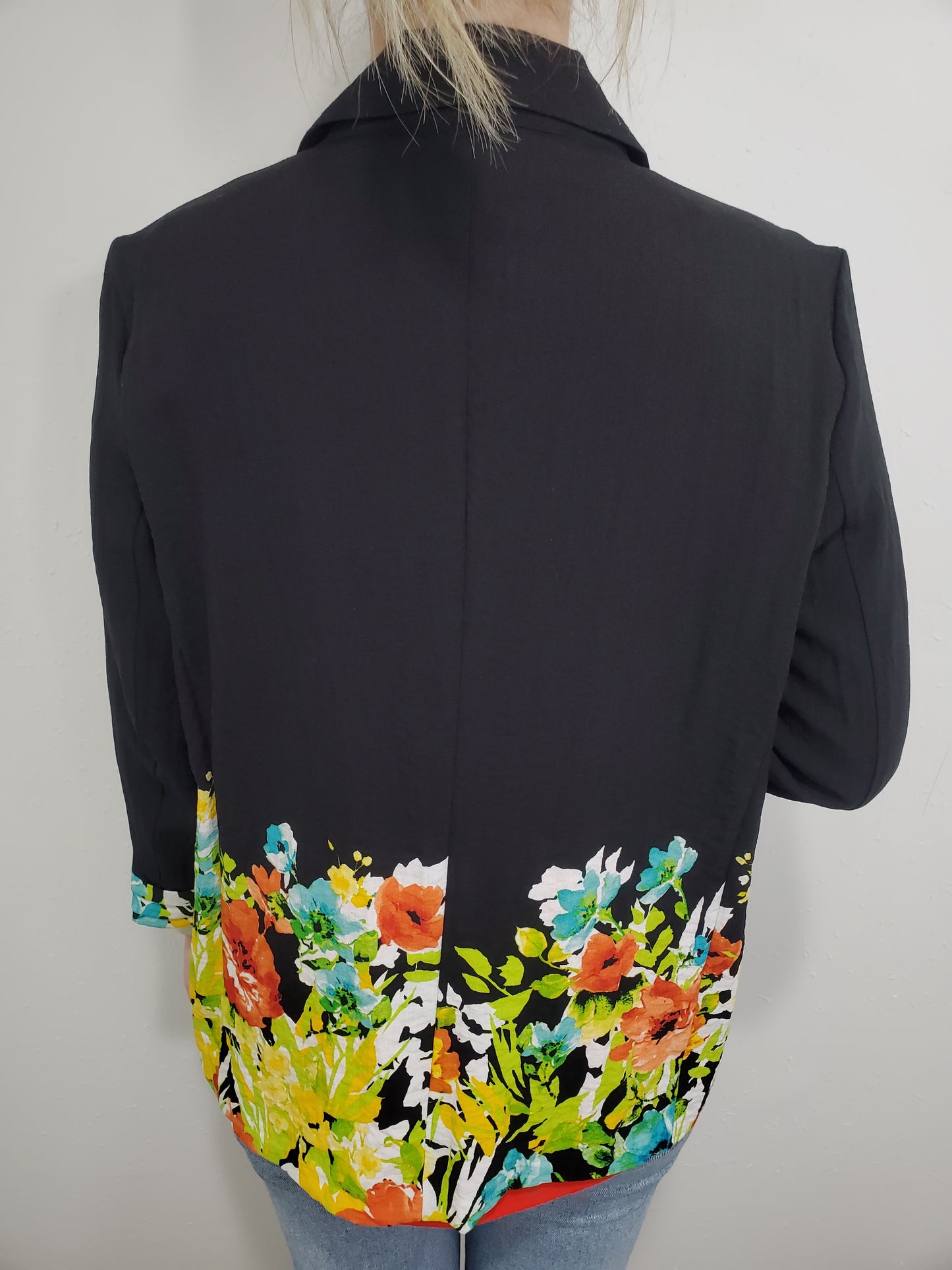 SECRET GARDEN PRINTED JACKET - BLACK MULTI