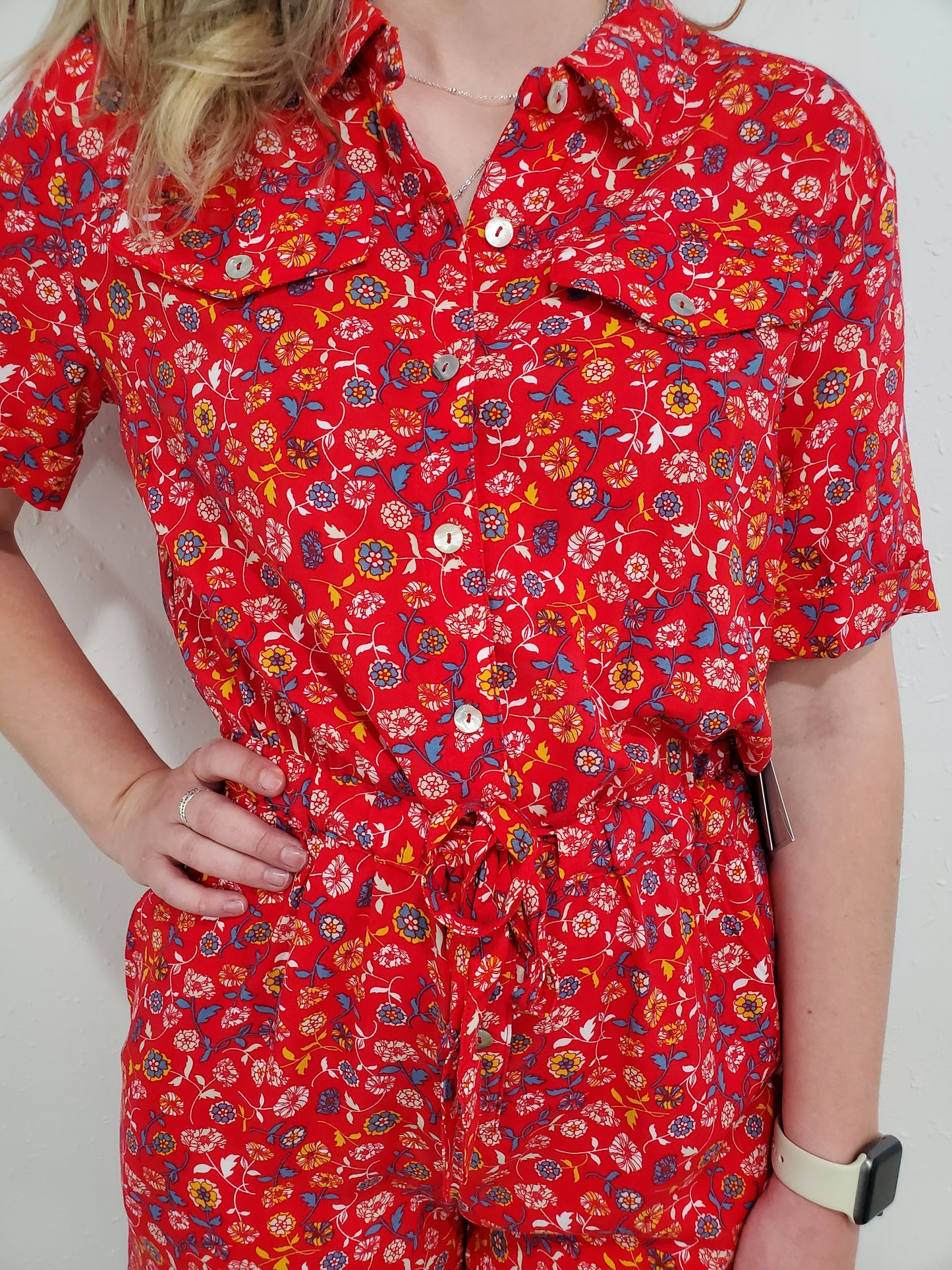 VINTAGE FLORAL JUMPER - RED MULTI
