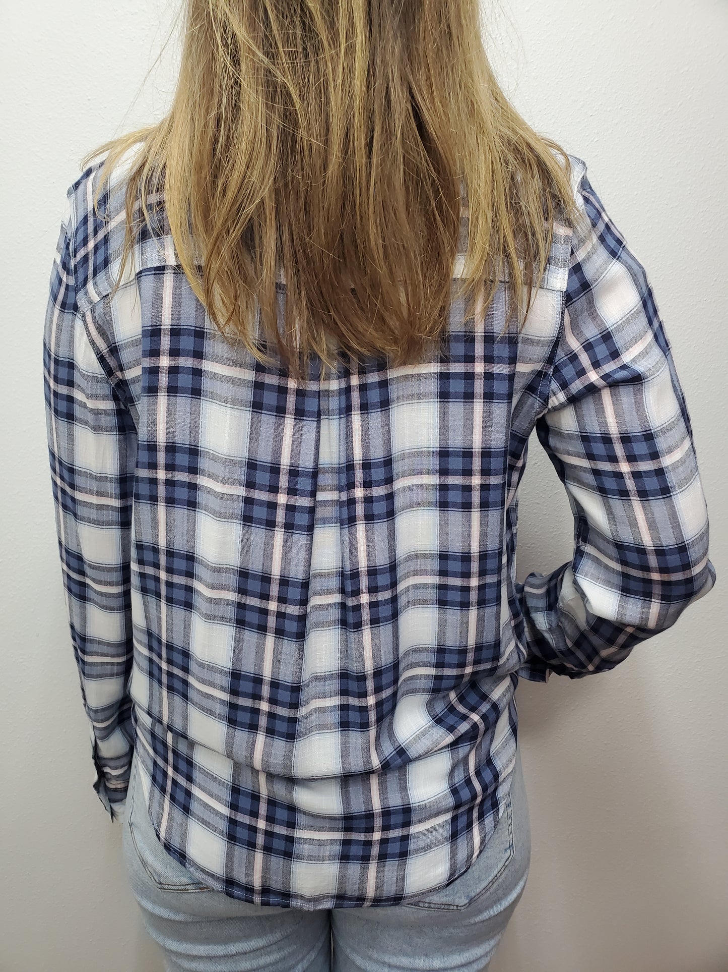 NORA PLAID SHIRT - BLUE MULTI