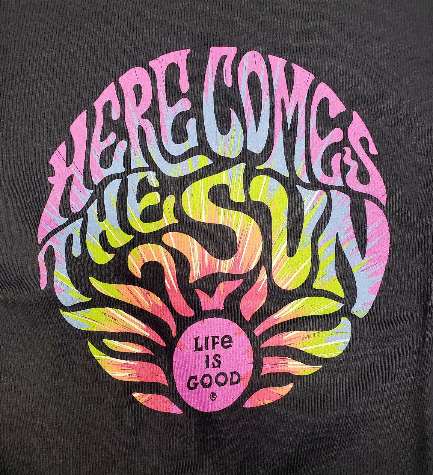 LIFE IS GOOD TIE DYE HERE COMES THE SUN - DUSTY BLUE