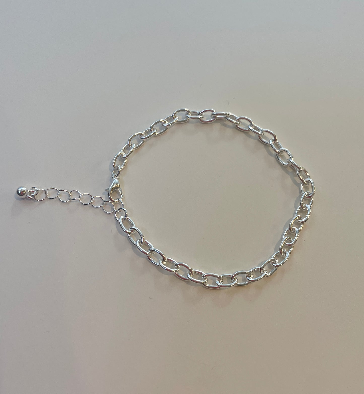 SILVER SMALL OVAL BRACELET