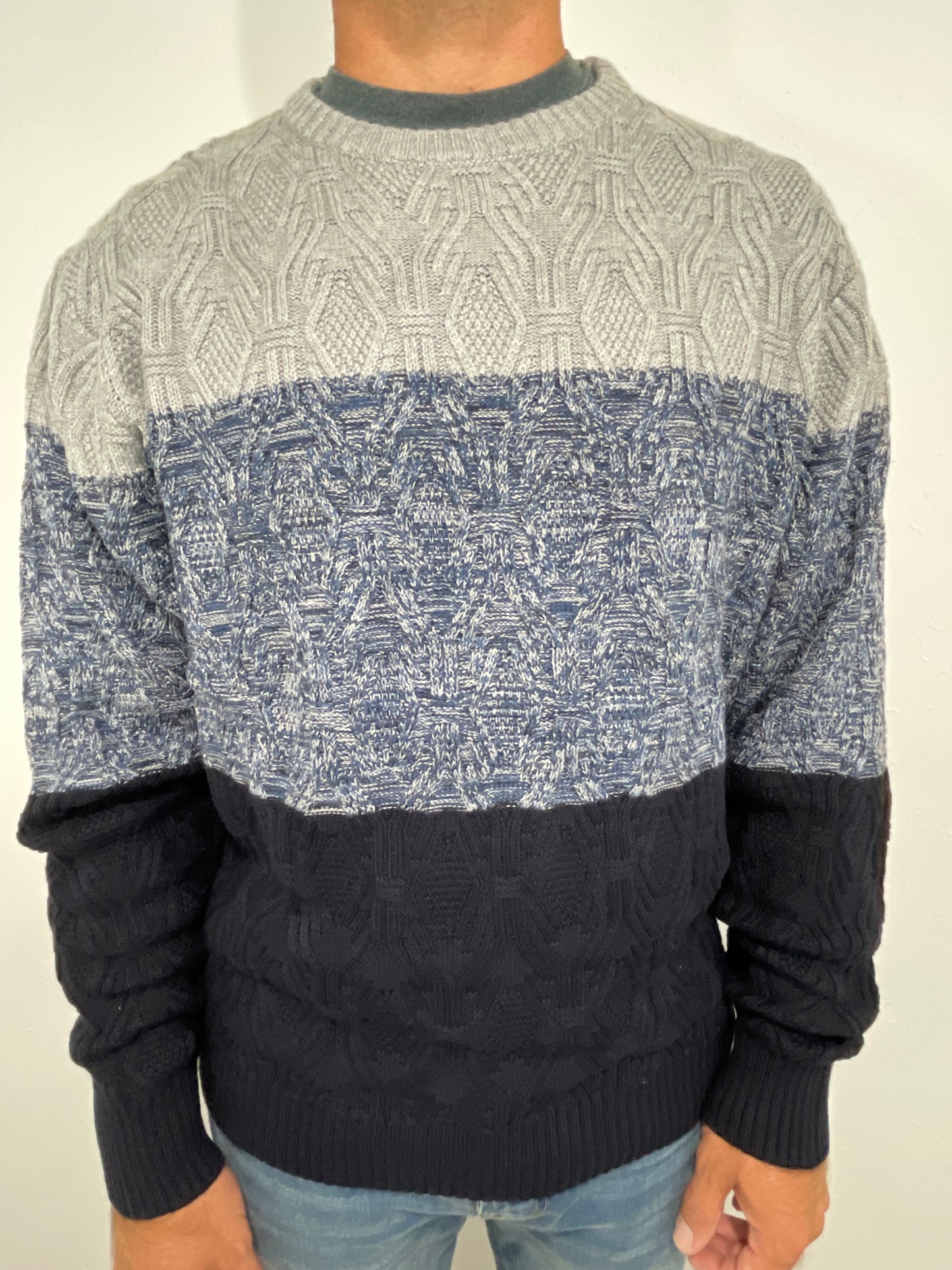 F/X FUSION JOHN SWEATER - NAVY/GREY