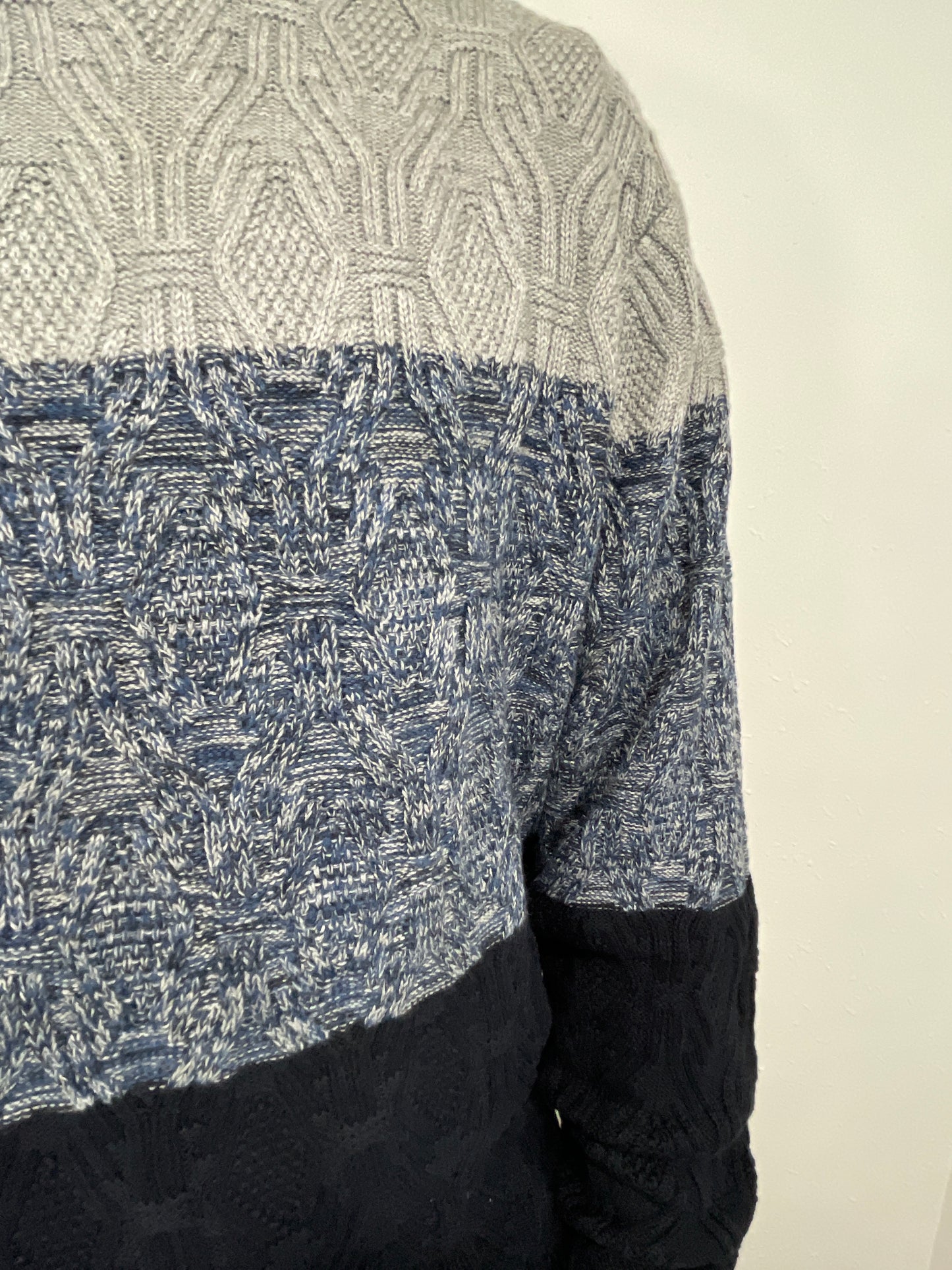 F/X FUSION JOHN SWEATER - NAVY/GREY
