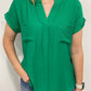 HERE COMES THE SUN SHORT SLEEVE TOP - KELLY GREEN