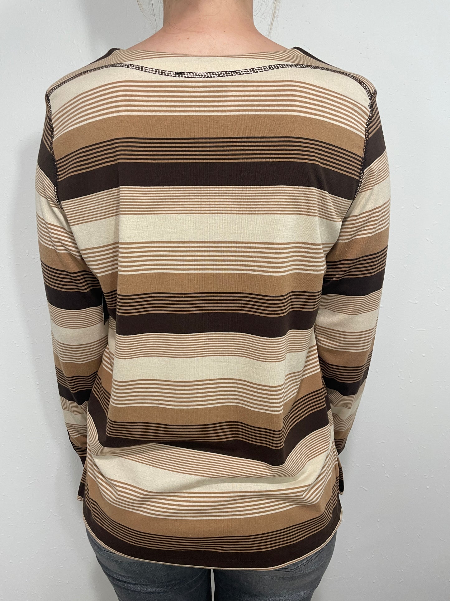 DESERT SAND STRIPED TEE - BROWN