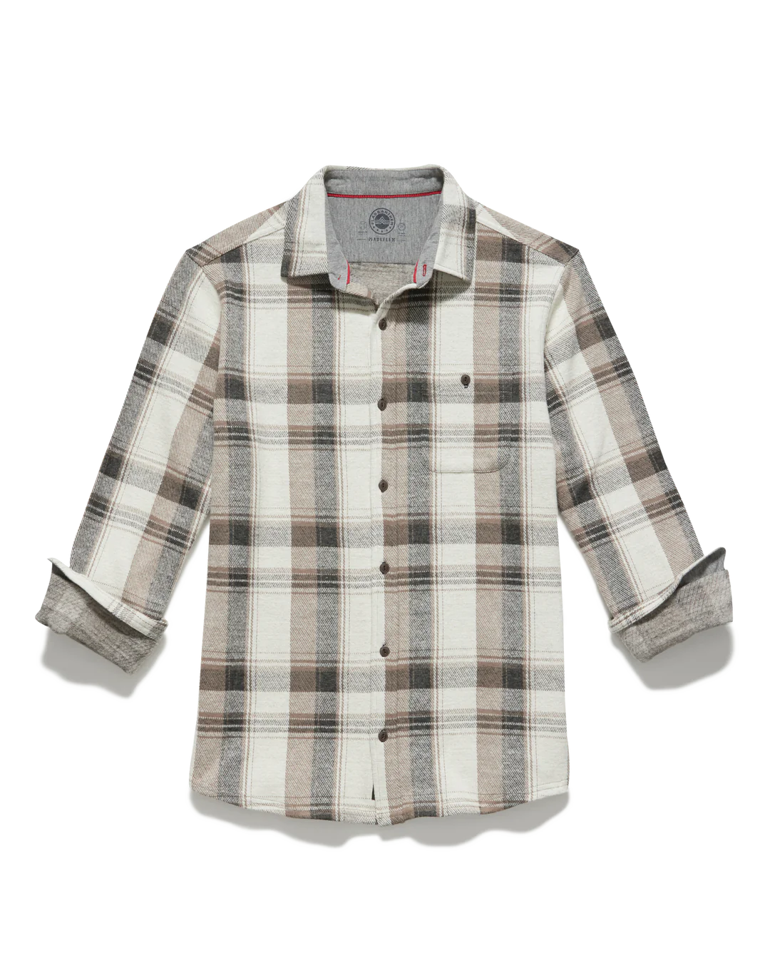 CLEARBROOK FLANNEL BUTTON DOWN - CREAM/CHARCOAL
