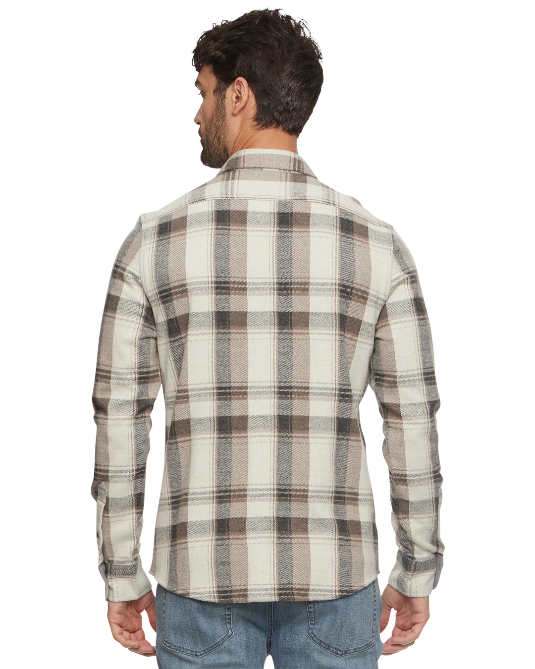 CLEARBROOK FLANNEL BUTTON DOWN - CREAM/CHARCOAL