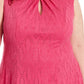 CRAZY IN LOVE EYELET DRESS - BRIGHT PINK