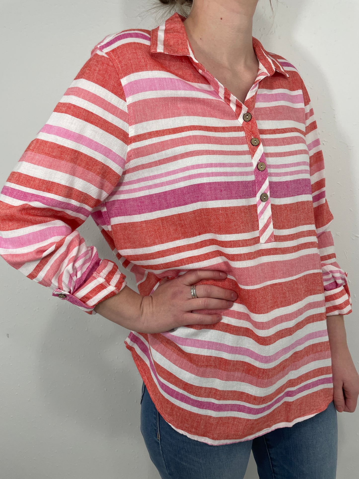 SUMMER ON THE HORIZON TOP - ORANGE/PINK