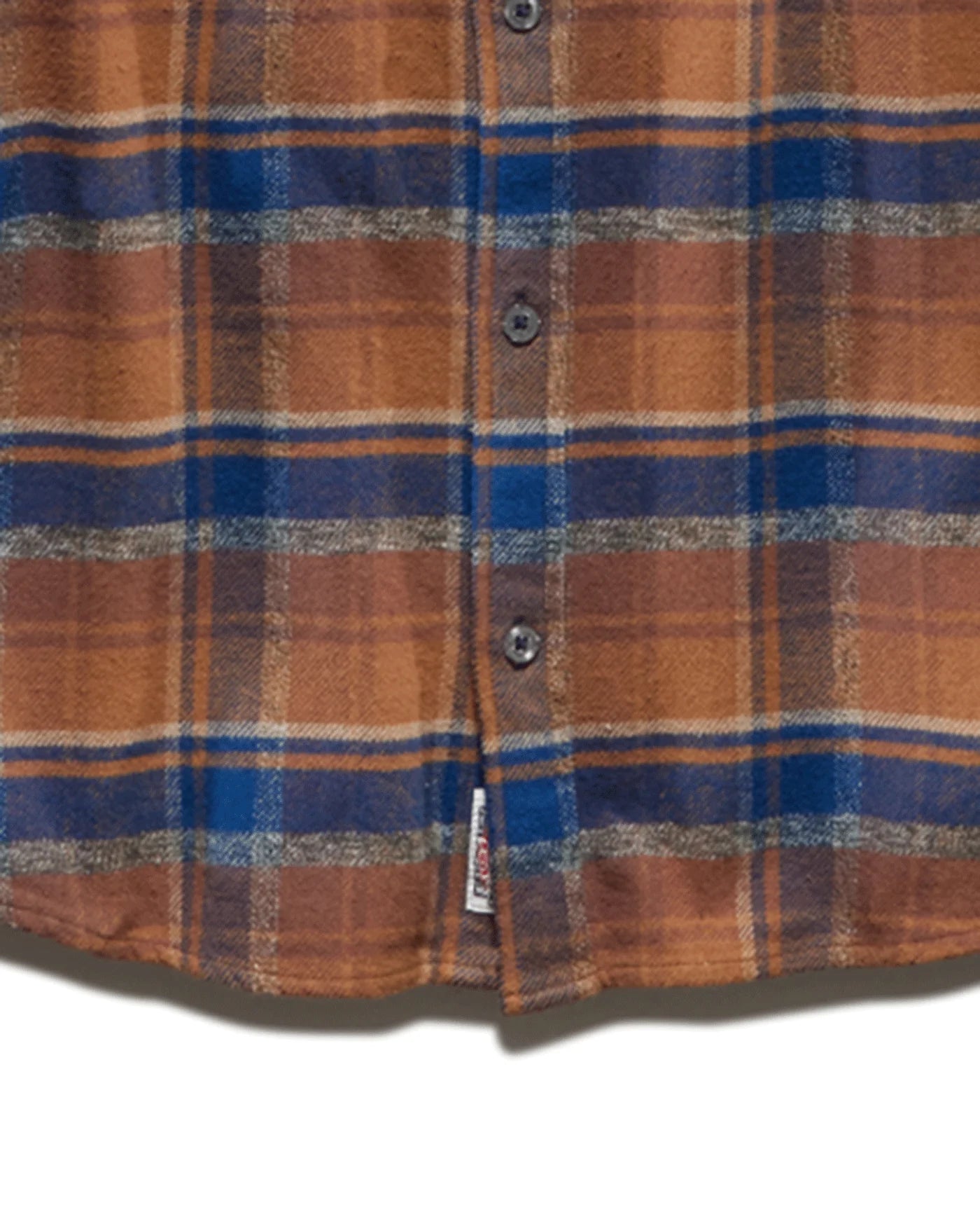 FLAG & ANTHEM IRONWOOD FLANNEL BUTTON DOWN - BROWN/NAVY