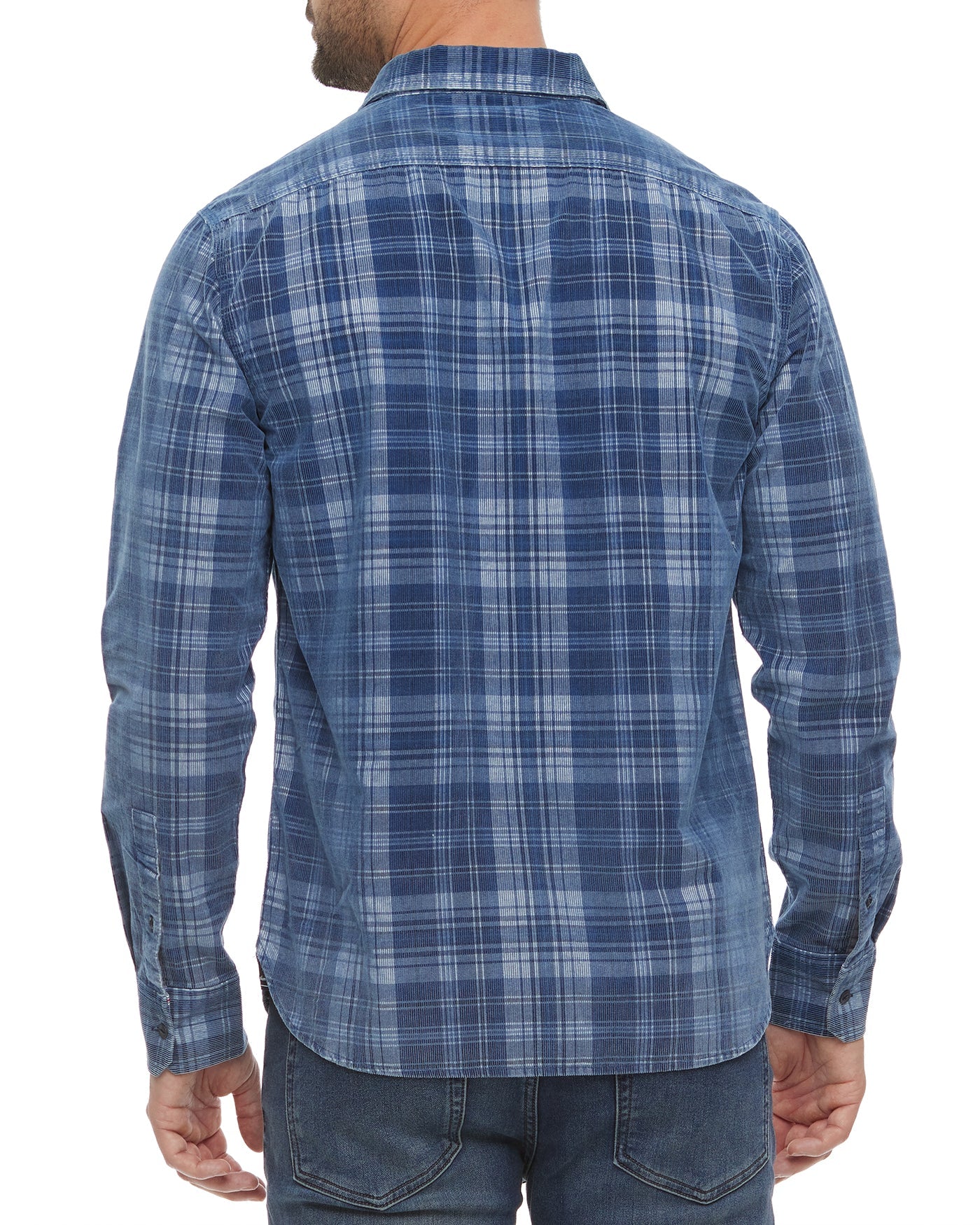 FLAG & ANTHEM WINSLOW CORDUROY BUTTON DOWN - LIGHT BLUE/NAVY