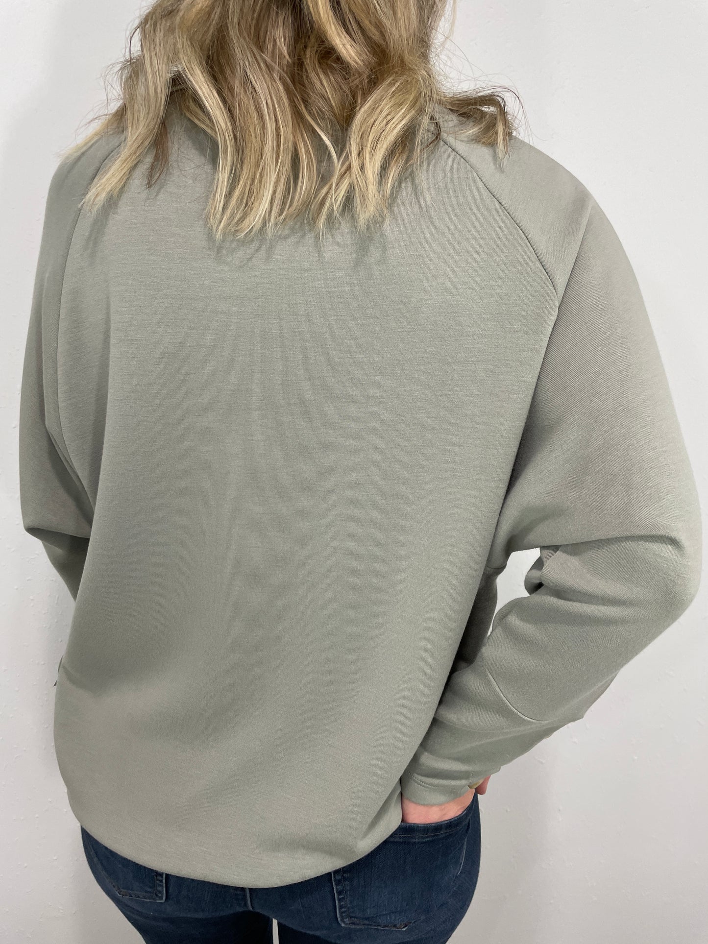 TRIBAL SUPER SOFT CREW NECK TOP - FOREST FOG