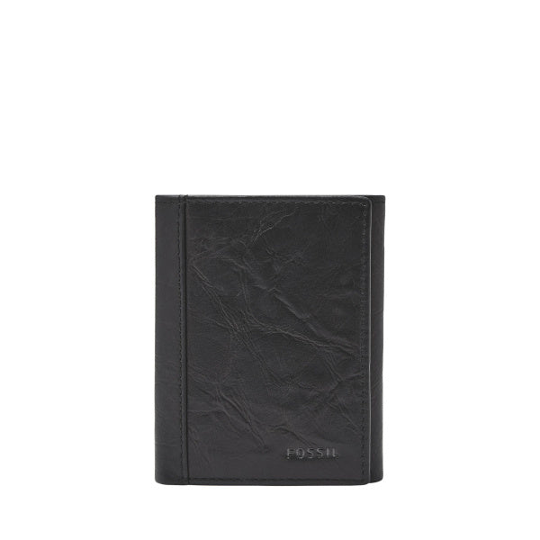 FOSSIL NEEL EXTRA CAPACITY TRIFOLD WALLET - BLACK