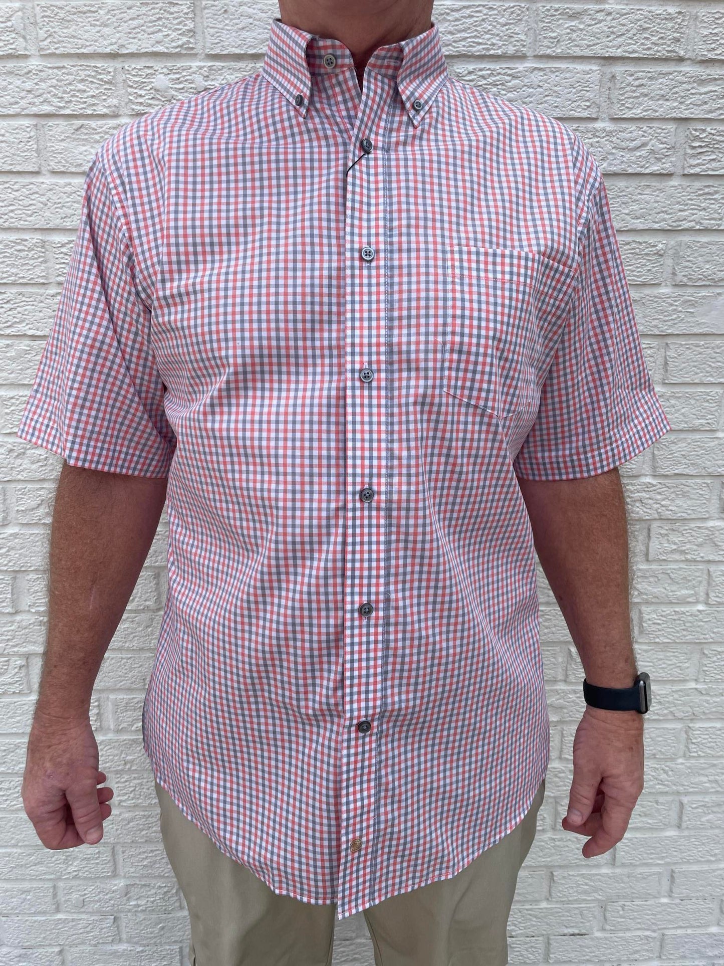 F/X FUSION MILES BUTTON DOWN - CORAL/GREY