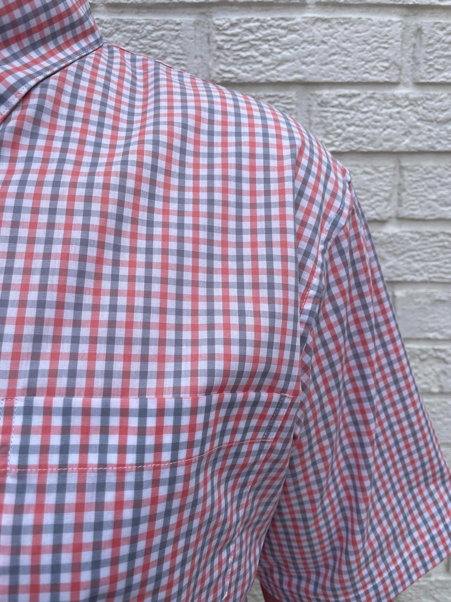 F/X FUSION MILES BUTTON DOWN - CORAL/GREY