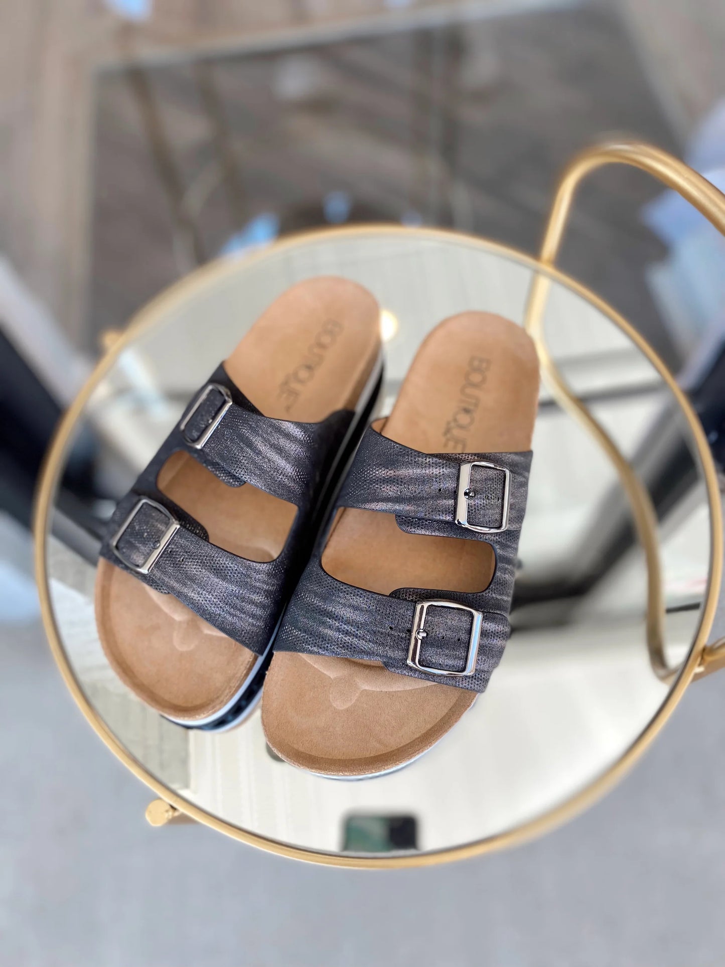 CORKY'S BEACH BABE SANDAL - BLACK METALLIC
