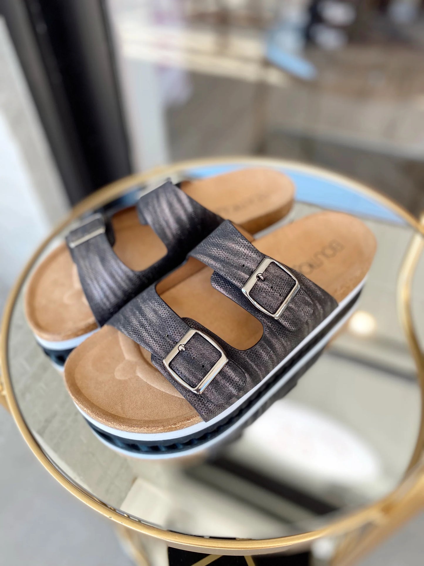 CORKY'S BEACH BABE SANDAL - BLACK METALLIC