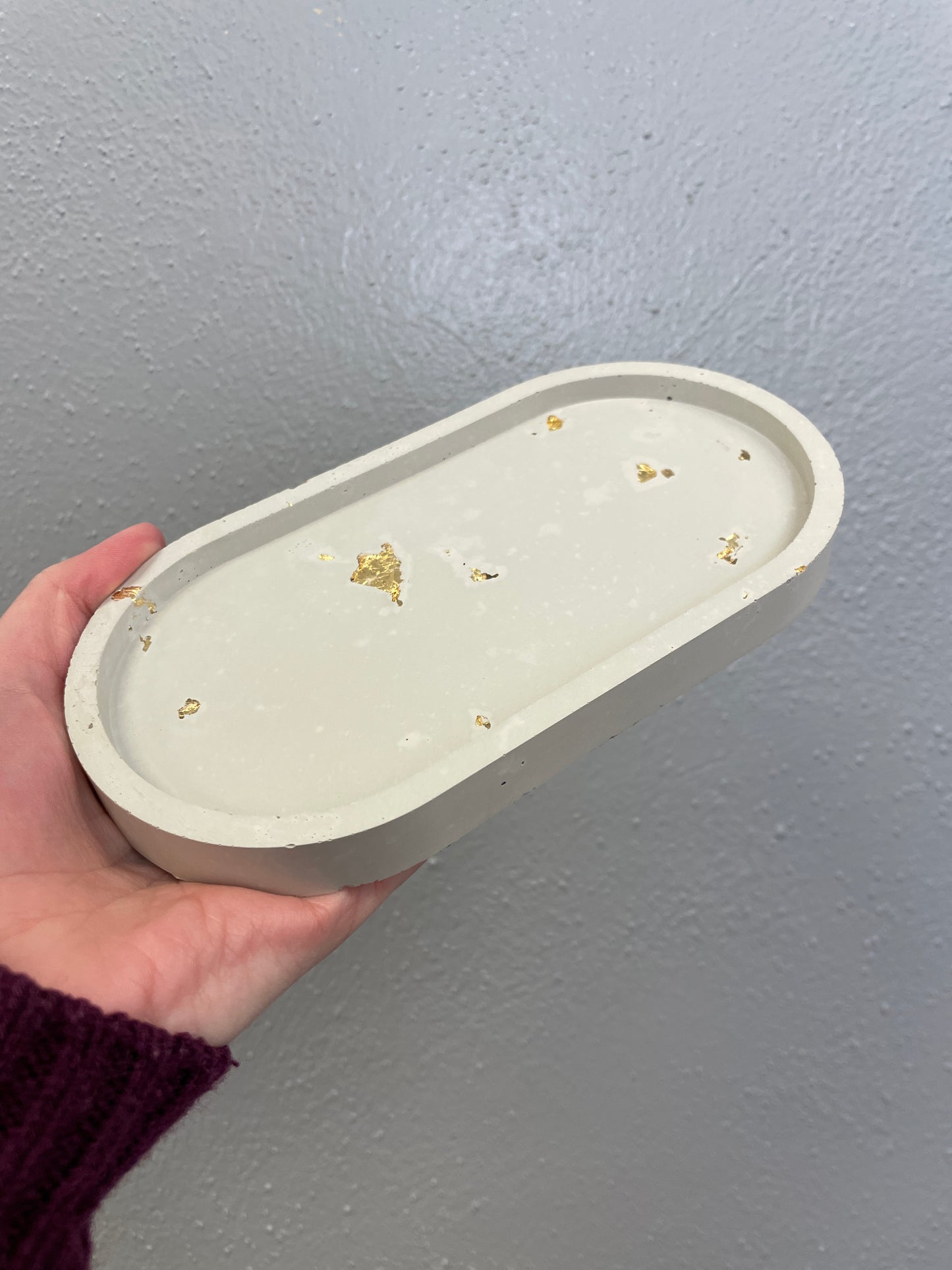 Cement and Gold Leaf Trinket Tray