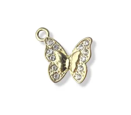 RHINESTONE BUTTERFLY CHARM