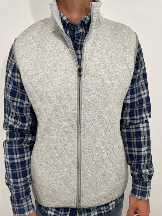 F/X FUSION STEVEN QUILTED VEST - HEATHERED GREY