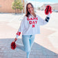 NEBRASKA GAME DAY CINCHED HOODIE - WHITE