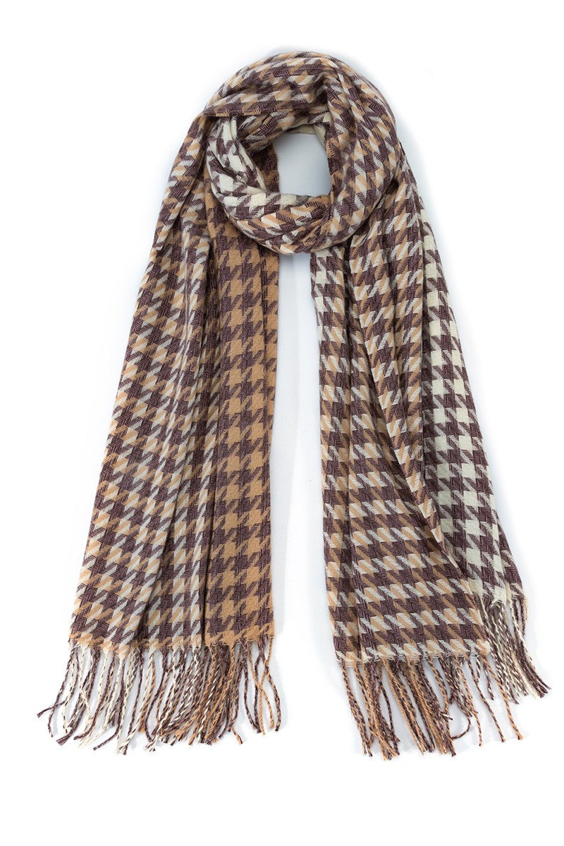 HOUNDSTOOTH PATTERN SCARF